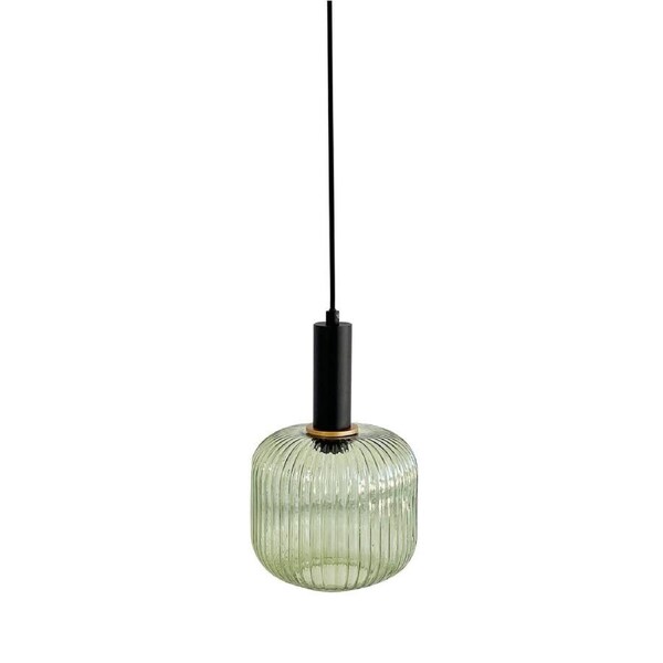 Mendrez Elegant Curved Glass Contour Pendant Light Lamp - Green.