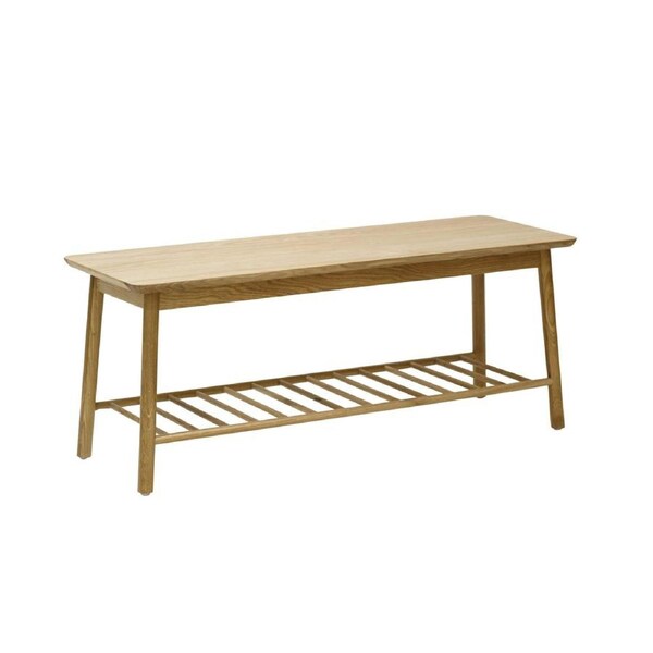 6IXTY Japandi Rectangular Wooden Open Shelf Coffee Table - Natural