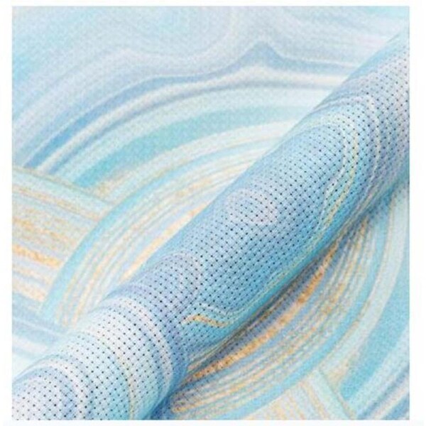 DMC Cross X Stitch Aida Cloth Agate 14ct Size 38x45cm Fabric Precut