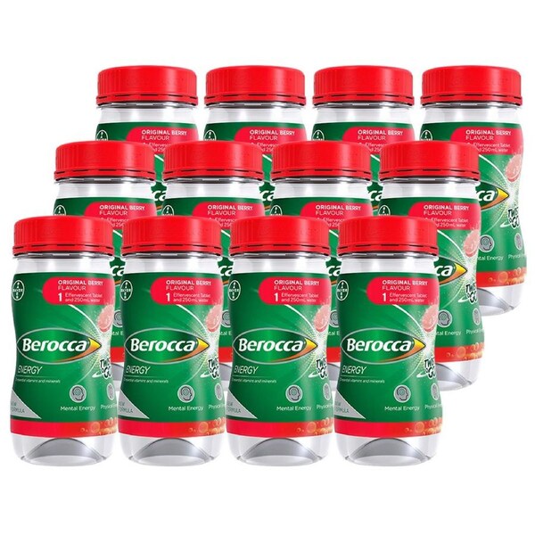 Berocca 250Ml Twist N Go Berry 12 Pack