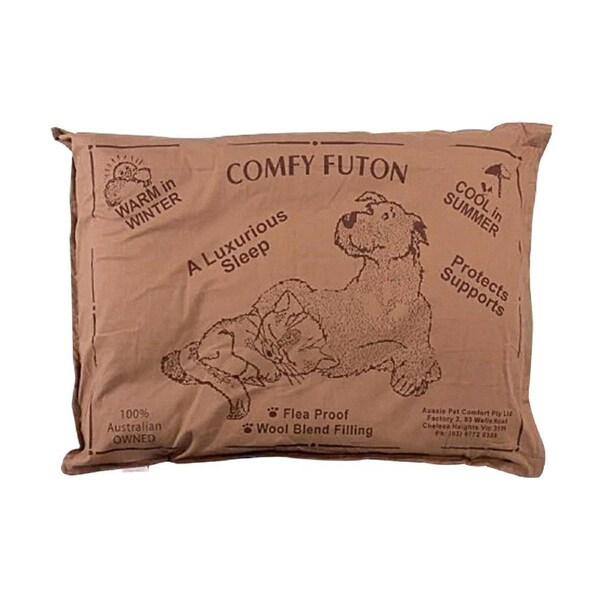 Aussie Made Comfy Pet Futon Dog 102cm Wool Blend Large - Brown