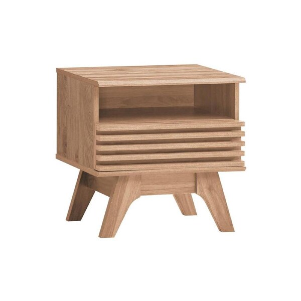 Clancy Bedside Unit Side Table Nightstand 1 Drawer Oak