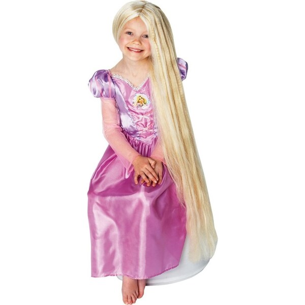 Disney Princess Rapunzel Glow In The Dark Blonde Long Hair Wig Accessory Child