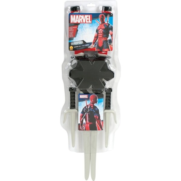 Marvel Deadpool Superhero Costume Accessory Weapon Kit w/ Swords/Sais/Backpack
