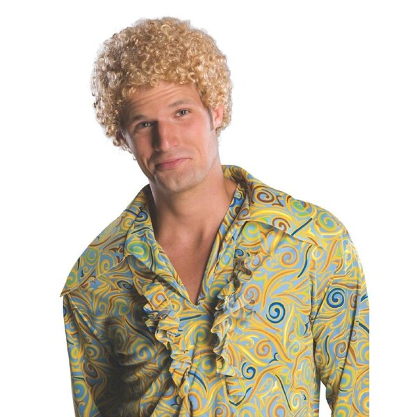 Rubies Blonde Tight Afro Wig Adult 5223 Hair Headwear Halloween Party Accessory