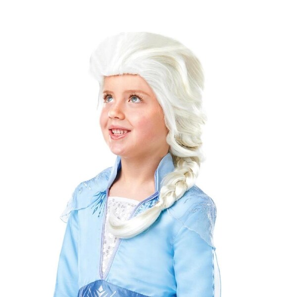 Disney Frozen 2 Elsa Wig Kids/Child White Blonde Braided Hair Dress Up Costume