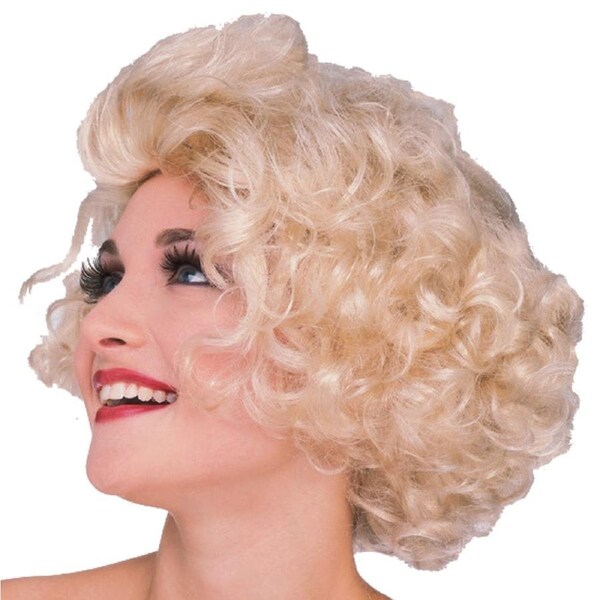 Hollywood Marilyn Monroe 20s Starlet Blonde Wig Adult Curly Hair Party Accessory