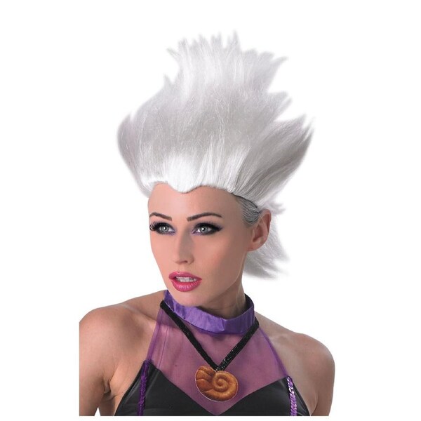 Disney Little Mermaid Ursula Upright Hair Wig Costume Accessory Adult White
