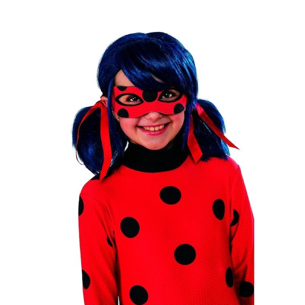 Miraculous Ladybug Blue Pigtails Wig Kids/Child Superhero Hair Costume Accessory