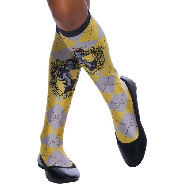 Harry Potter Hufflepuff Knee High Socks Kids/Child Dress Up Party Costume 6-11