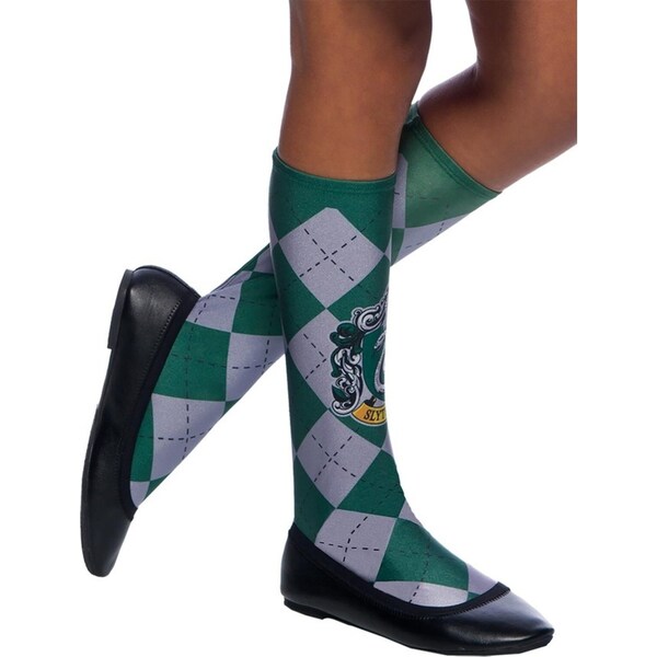 Harry Potter Slytherin Knee High Socks Kids/Child Dress Up Party Costume 6-11