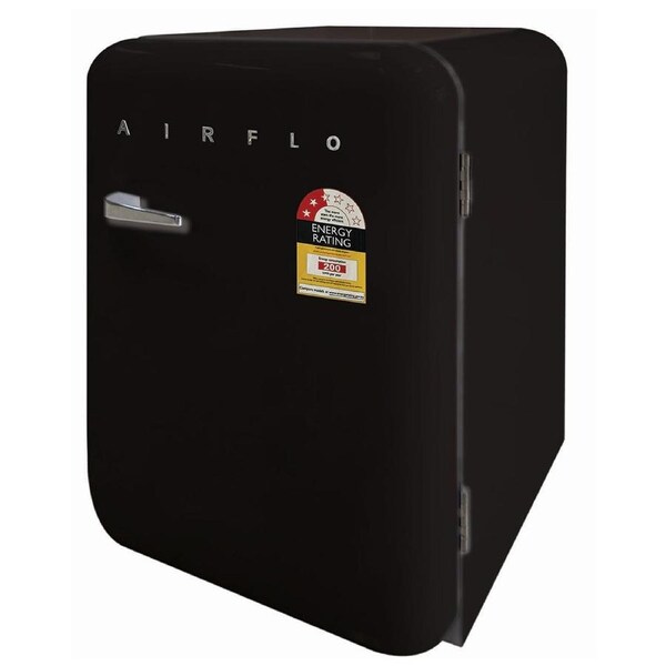 Airflo 130L 83.5cm Retro Under Counter/Bar Fridge Home Refrigerator/Cooler Black