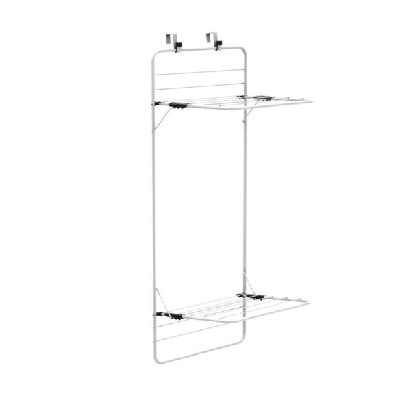 Butlers Suite Over The Door Metal Airer Home Hanging Clothes Drying Rack White