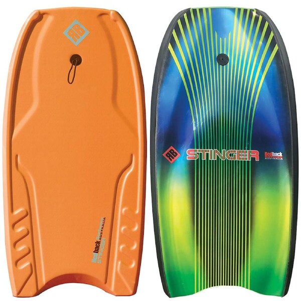Redback Stinger 42" Bodyboard Beach Surf Board Slick Bottom/Crescent Tail Orange