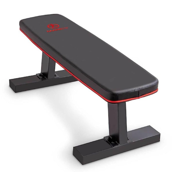 Marcy 112cm Deluxe Weight Flat Bench Strength Training/Home Gym Fitness Workout