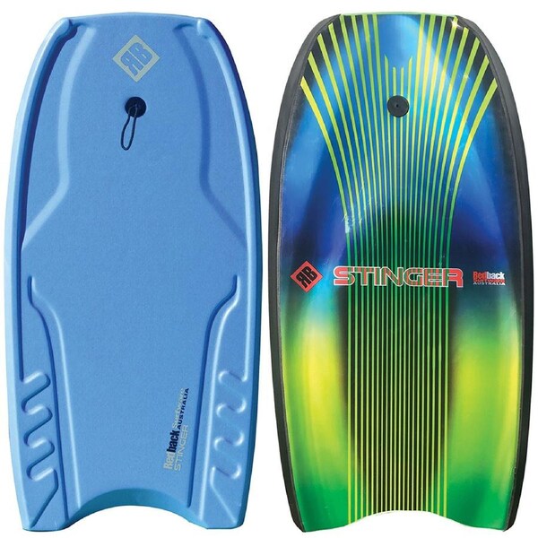 Redback Stinger 42" Bodyboard Beach Surf Board Slick Bottom/Crescent Tail Blue