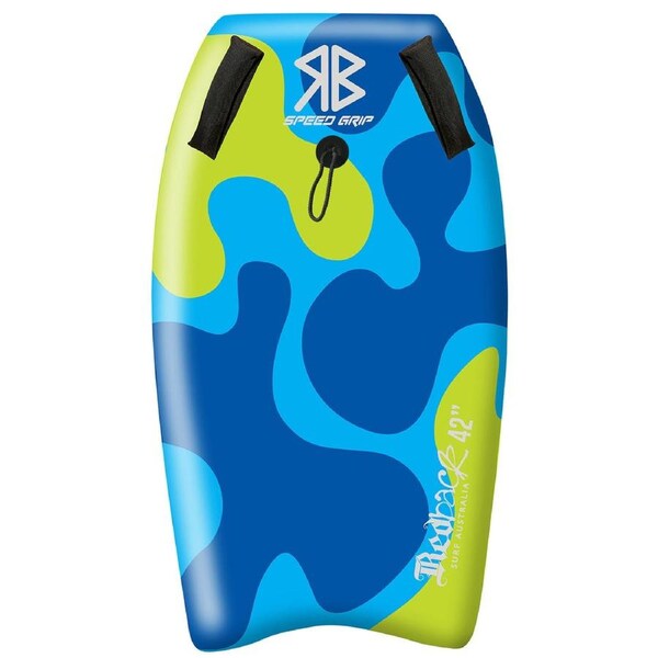 Redback Speed Grip 42" Bodyboard w/Padded Handles Beach Surf Boogie Board Blue