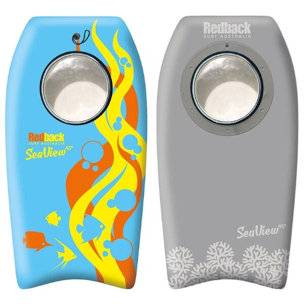 Redback Seaview 45" Bodyboard Slick Bottom/30cm Underwater Viewing Port Blue