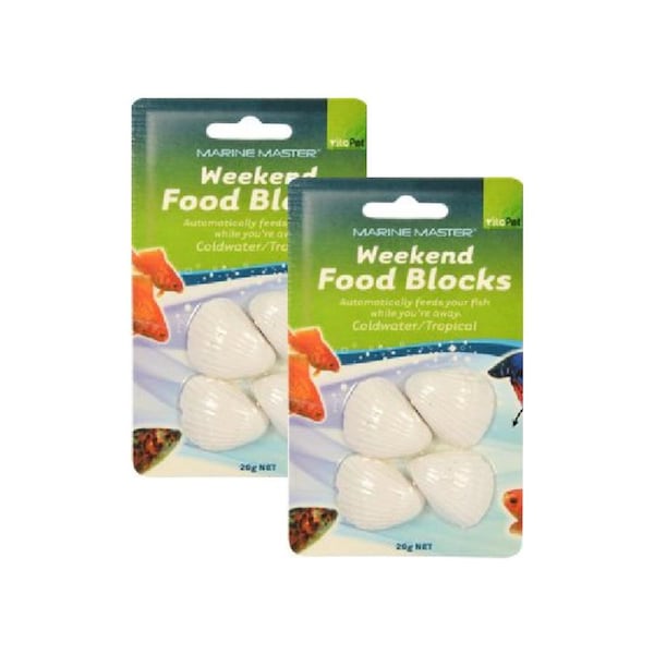 8 Pcs Weekend Fish Food Blocks VitaPet Automatically Feed Slow Release Value Set