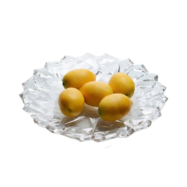 Crystal Bowl Glass Fruit Decoration Shallow Large - 32CM