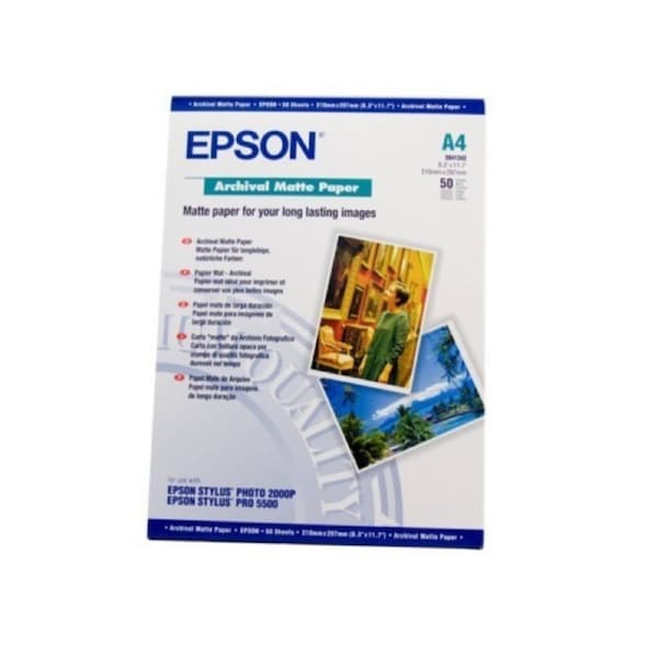 Epson Archival Matte Paper A4 50 Sheets 189gsm