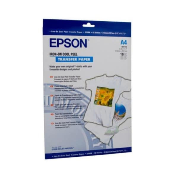 Epson Iron on Transfers A4 10 Sheets 124gsm
