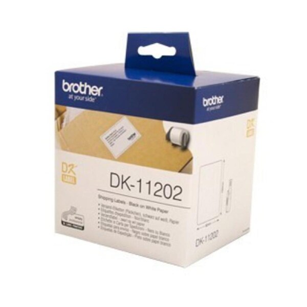 Brother DK-11202 White Label - 62mm x 100mm - 300 CON-Labels Per Roll