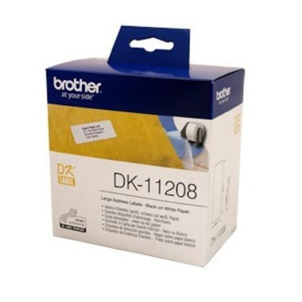 Brother DK-11208 White Label - 38mm x 90mm - 400 CON-Labels Per Roll