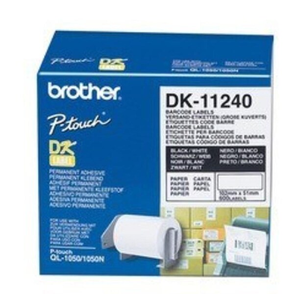 Brother DK-11240 White Label - 102mm x 51mm - 600 Per Roll