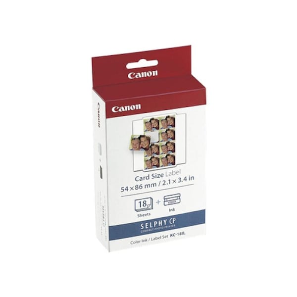 Canon KC-18IL Card Size Labels 54 x 86mm Ink and Paper Pack