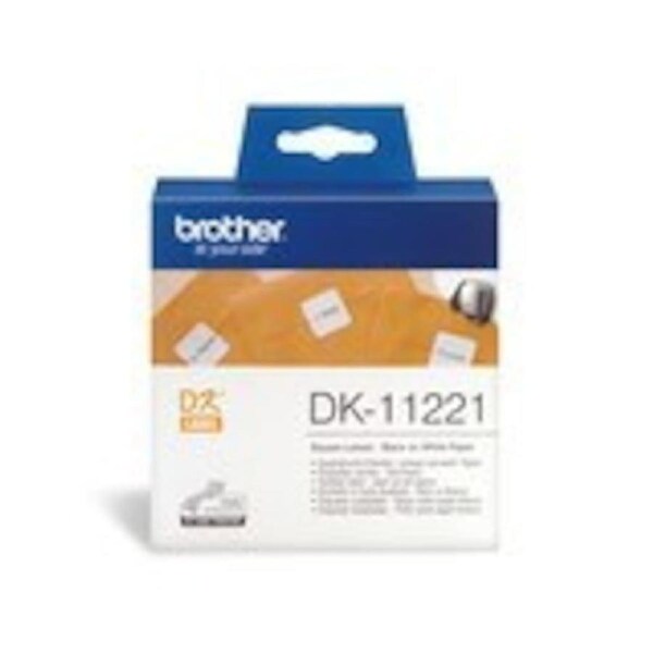 Brother DK-11221 Permanent Adhesive White Label 23mm x 23mm Square - 1000 per Roll
