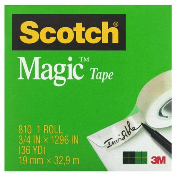Scotch Magic Tape 810 19mm x 33M Pack 12