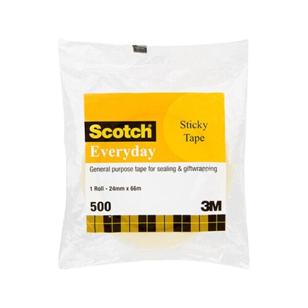 Scotch Sticky Tape 502 24mm x 66M Pack 6