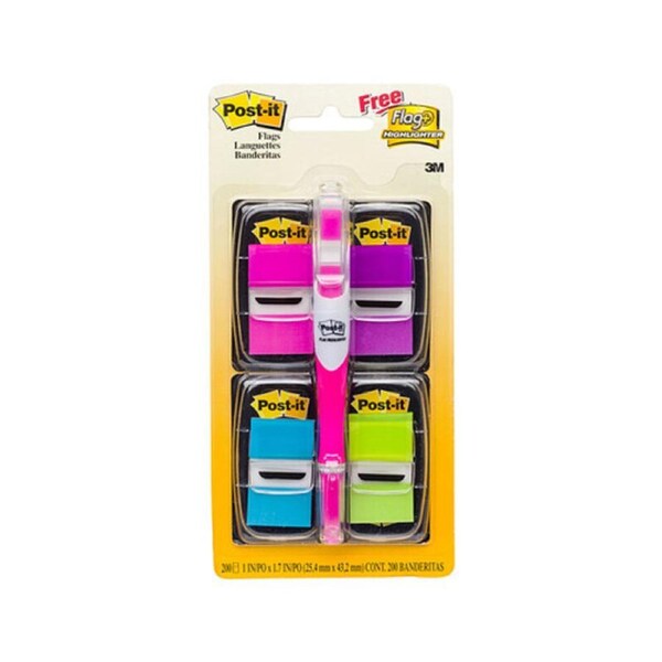 Post-It Flag Val Pack 680-PPBGVA Assorted & Highlighter