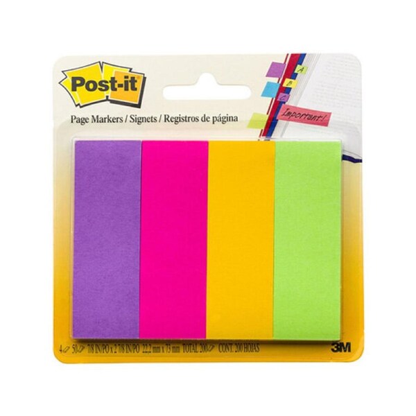 Post-It Page Marker 671-4AU Jaipur Pack 200 Box 6