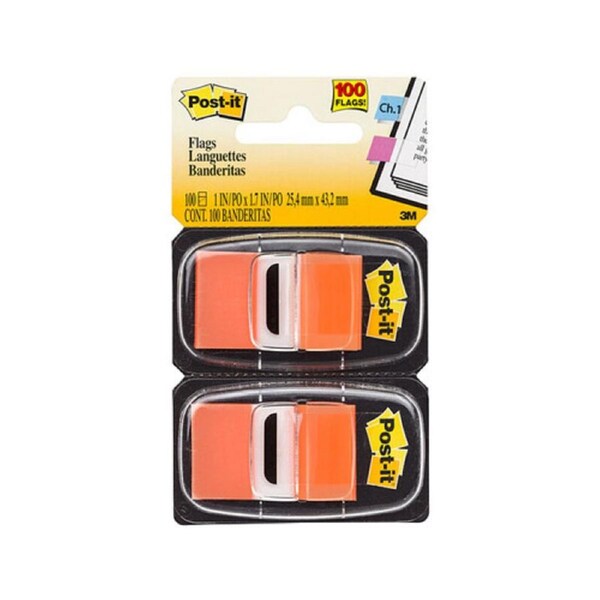 Post-It Flags 680-OE2 Twin Orange Pack 2 Box 6