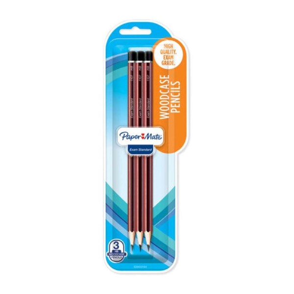Paper Mate HB Woodcase Pencil - 3 Per Back (S20032164)