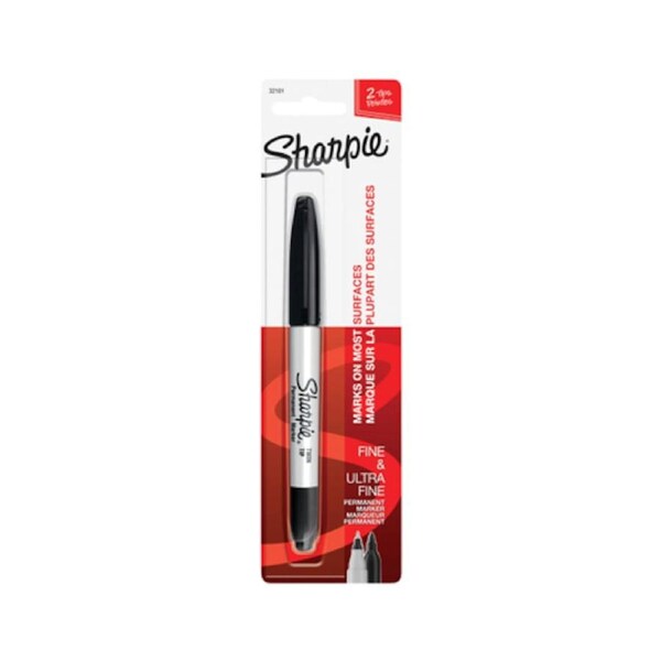 Sharpie Marker Twin Tip Black Box 6 (32101PP)