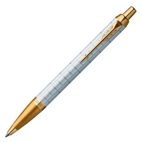 Parker IM Premium Ballpoint Pen Pearl with Gold Trim