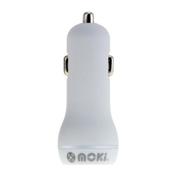Moki Dual USB Car Charger White