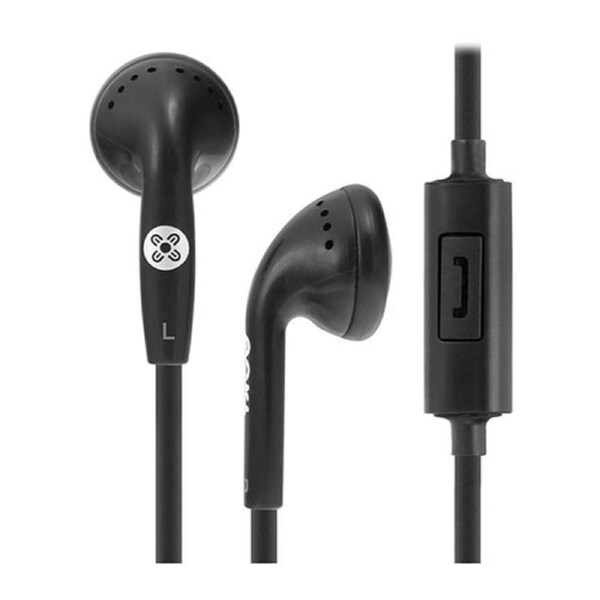 Moki Stereo Earphones In-line Mic & Control - Black