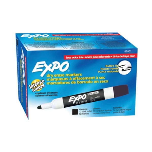 Expo Whiteboard Marker Blt Blk Bx12