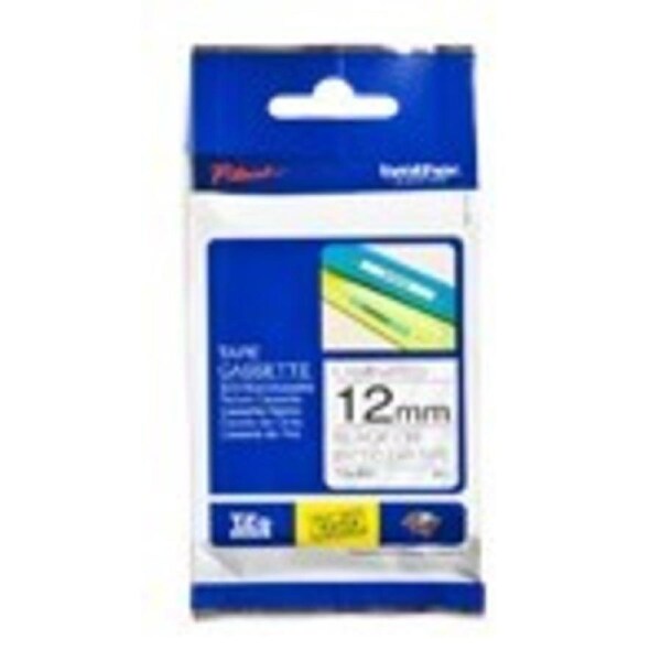Brother TZe-M31 Black on Clear (matt) Laminated Labelling Tape - 12mm x 8 Metres