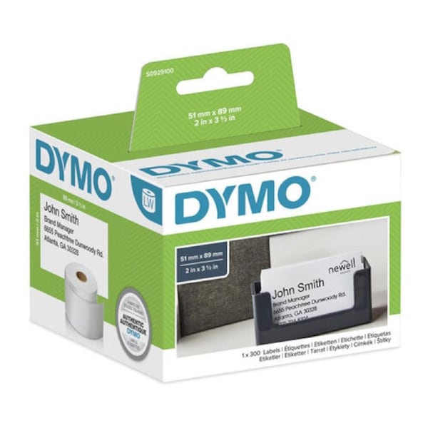 Dymo 30374 / S0929100 LabelWriter Name Badge/Appointment Non-Adhesive Label/Card 51 x 89mm