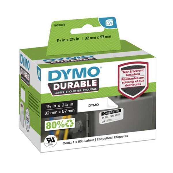 Dymo LabelWriter Durable MP Label 57x32mm White Poly 800 Pack (1933084)
