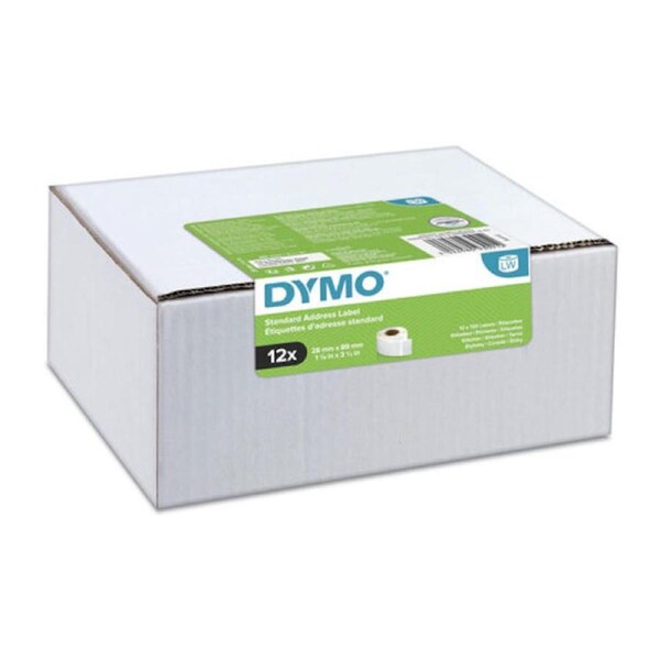 Dymo 2093091 Labelwriter Mini Bundle Standard Address Labels 28x89mm (12 x Single Rolls Of 99010)