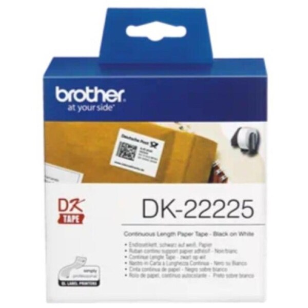 Brother DK-22225 White Roll - 38mm x 30.48m