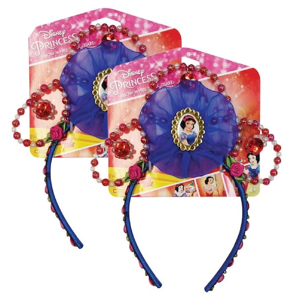 2PK Disney Princess Snow White Beaded Tiara/Crown Costume Kids/Girls Accessory