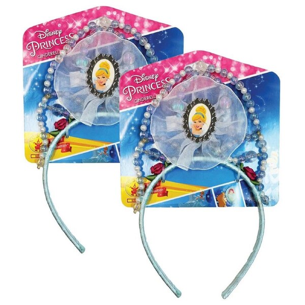 2PK Disney Princess Cinderella Beaded Tiara Headband Costume Party Accessory