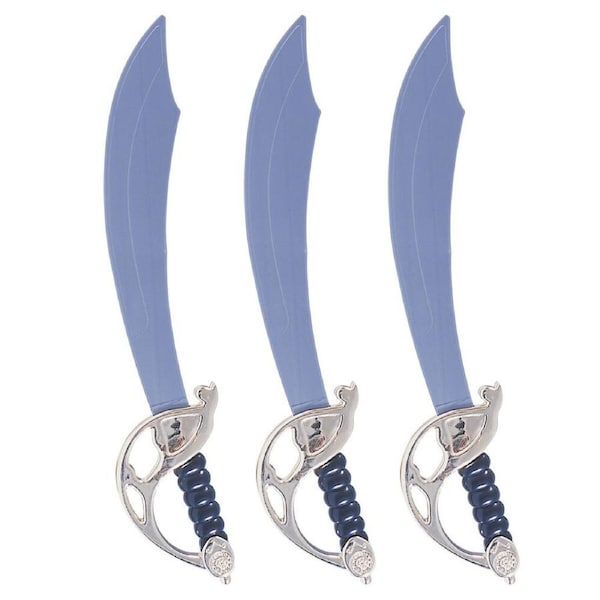 3PK Pirate Cutlass Sword Weapon Halloween/Dress Up Costume Party Prop Accessory